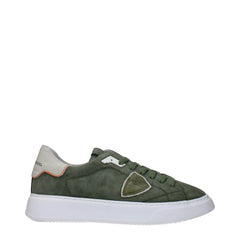Philippe Model Green Leather Low Tops