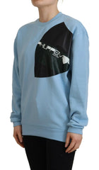 Philippe Model Light Blue Logo Printed Long Sleeves Sweater - Sweaters