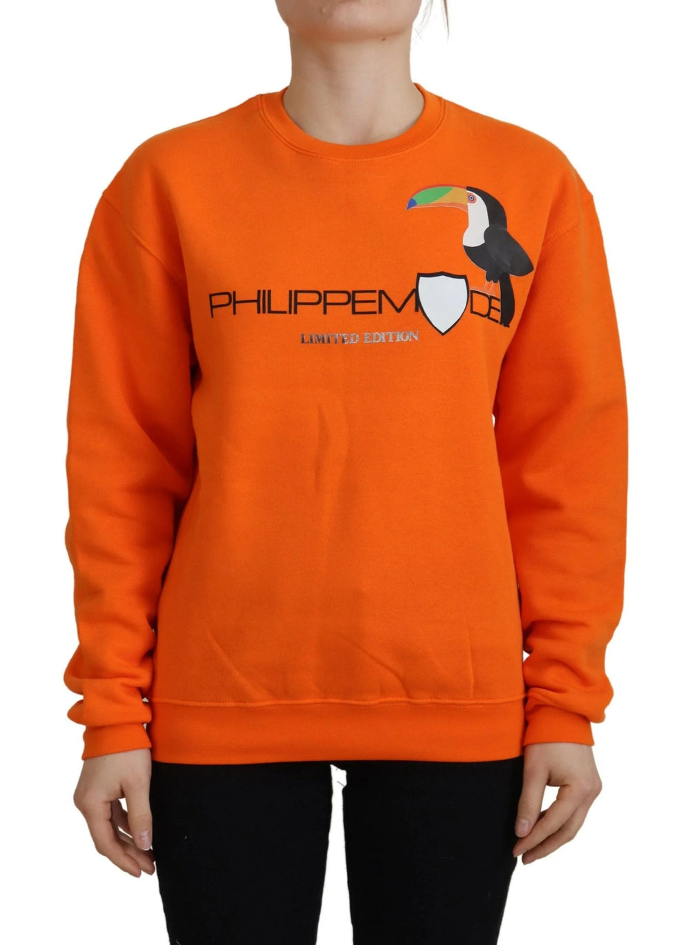 Philippe Model Orange Printed Long Sleeves Pullover Sweater - Sweaters
