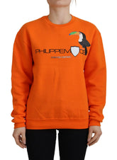 Philippe Model Orange Printed Long Sleeves Pullover Sweater - Sweaters