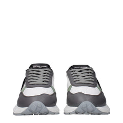 Philippe Model White Fabric Athletic Sneakers - EU41/US8