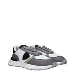 Philippe Model White Fabric Low Tops