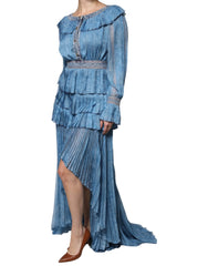 Philosophy Blue Layered Long Sleeve Dress - IT40|S - Dresses