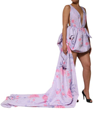 Philosophy di Lorenzo Serafini Multicolor Floral Runway Maxi Dress - IT38 | XS