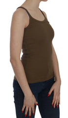 PINK MEMORIES Brown Sleeveless Spaghetti Strap Blouse Top - Tank Tops
