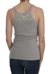 PINK MEMORIES Grey Sleeveless Spaghetti Strap Shirt - IT46|XL - Tank Tops