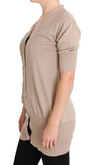 PINK MEMORIES Pink Lace Cotton Cardigan Sweater - IT44|L - Cardigans