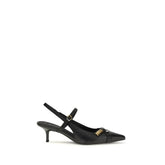 PINKO Black Calf Leather Bos Taurus Pumps - EU39/US9