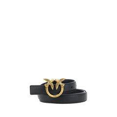 PINKO Black Calf Leather Bos Taurus Regular Belt