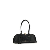PINKO Black Calf Leather Bos Taurus Shoulder Bag