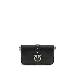Sac bandoulière en cuir de veau noir PINKO