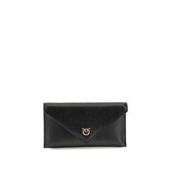PINKO Black Calf Leather Bos Taurus Shoulder Bag