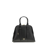 PINKO Black Calf Leather Bos Taurus Shoulder Bag