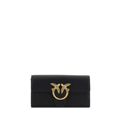 PINKO Black Calf Leather Bos Taurus Shoulder Bag