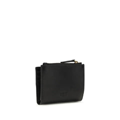 PINKO Black Calf Leather Bos Taurus Wallet