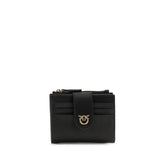 PINKO Black Calf Leather Bos Taurus Wallet