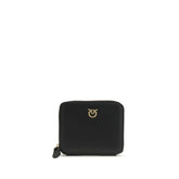 PINKO Black Calf Leather Bos Taurus Wallet