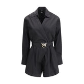 PINKO Black Cotton Jumpsuit