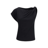 PINKO Black Cotton Top