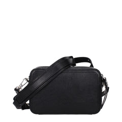 PINKO Black Leather Crossbody Bag
