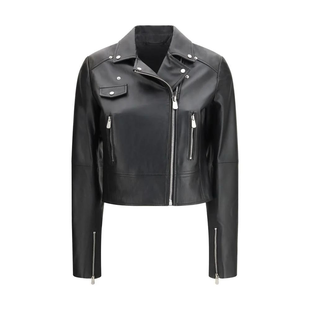 PINKO Black Leather Jacket