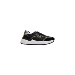 PINKO Black Leather Low Top Sneakers - Sneakers