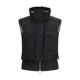 PINKO Black Nylon Sleveless Jacket
