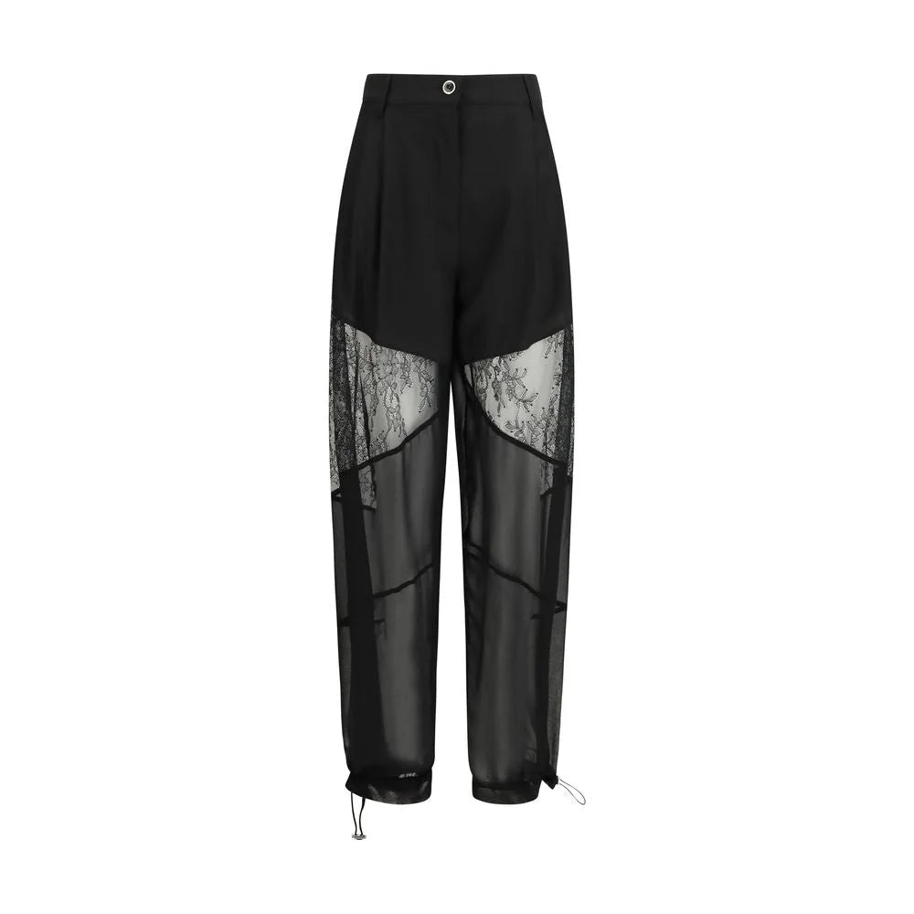 PINKO Black Polyester Casual Pants - IT38 | S
