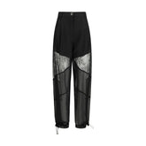 PINKO Black Polyester Casual Pants - IT38 | S