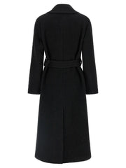 PINKO Black Polyester Coat - IT44