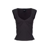 PINKO Black Viscose Women Top - IT40|S