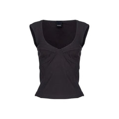 PINKO Black Viscose Women Top - IT40|S
