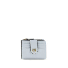 PINKO Blue Calf Leather Bos Taurus Wallet