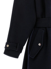 PINKO Blue Polyamide Coat - S