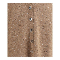 PINKO Bouclé fabric Cardigan with rhinestones - Cardigans