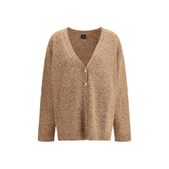 PINKO Bouclé fabric Cardigan with rhinestones - Cardigans