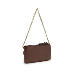 PINKO Brown Calf Leather Bos Taurus Shoulder Bag