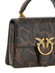 PINKO Brown Calfskin Handbag