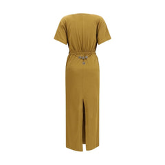 PINKO Brown Cotton Casual Dress