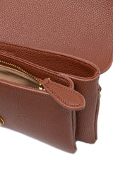 PINKO Brown Leather Love Boucle Riga Shoulder Bag - Cross Body Bags