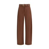 PINKO Brown Viscose Casual Pants