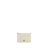 PINKO Cream Calf Leather Bos Taurus Shoulder Bag