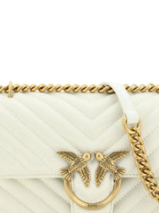PINKO Elegant White Mini Love Shoulder Bag - Shoulder Bags