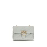 PINKO Gray Calf Leather Bos Taurus Shoulder Bag