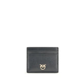 PINKO Gray Calf Leather Bos Taurus Wallet - Card Cases