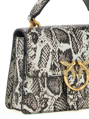 PINKO Gray Calfskin Handbag
