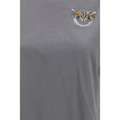 PINKO Gray Cotton T-Shirt