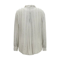 Chemise imprimée en viscose gris PINKO
