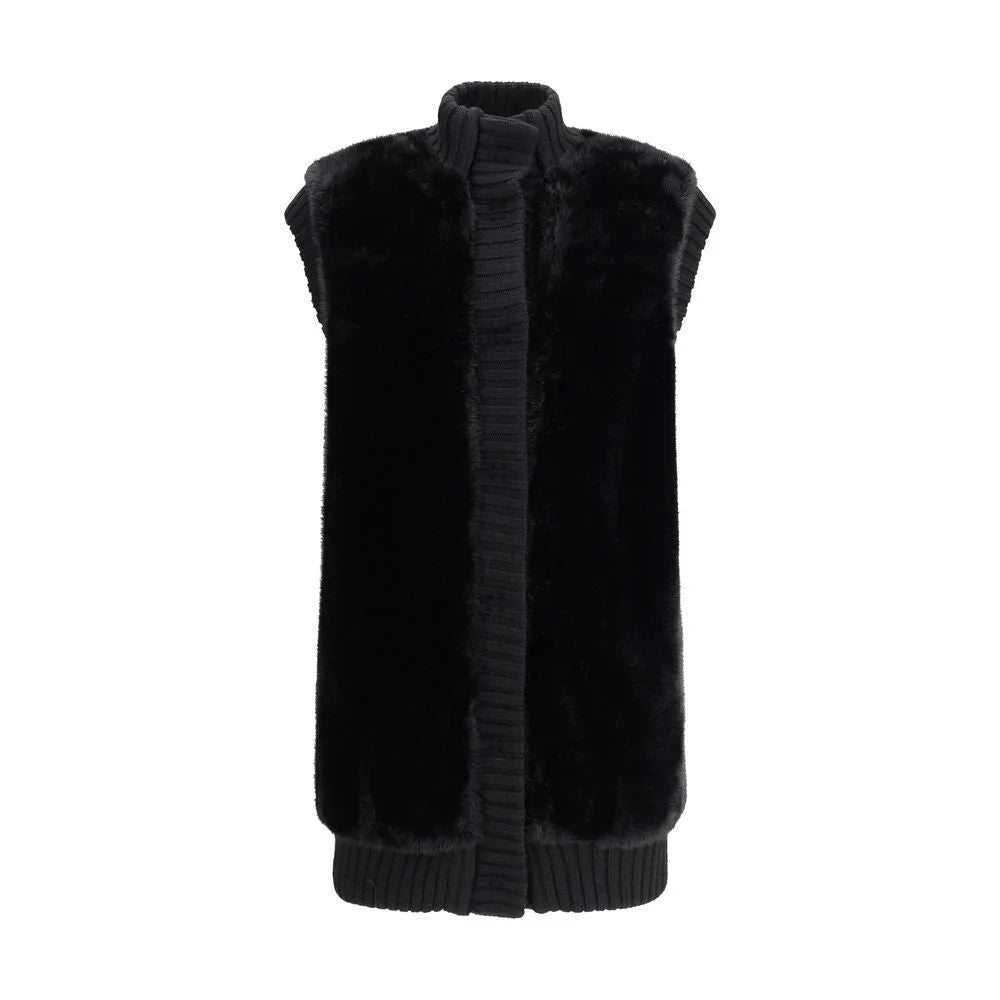 PINKO Long Vest in faux fur - Vests