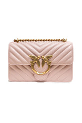 PINKO Powder Pink Love One Mini Shoulder Bag - Shoulder Bags